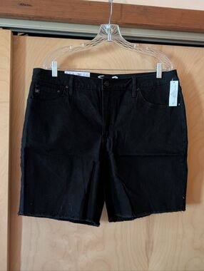 Women's Seven7 Black Denim Bermuda Shorts